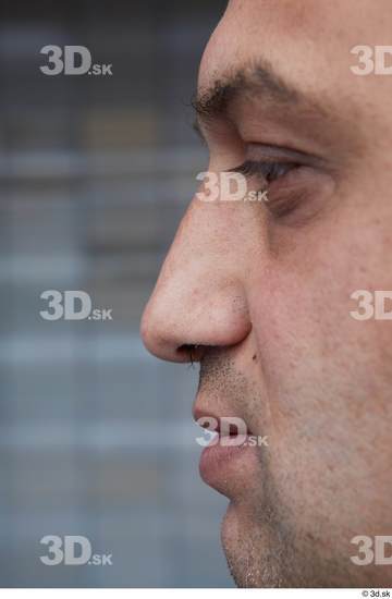 Nose Man White Casual Overweight Street photo references