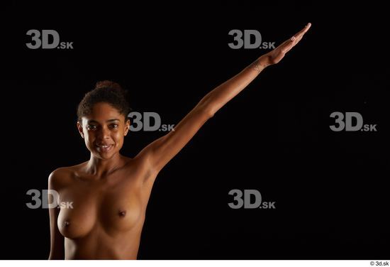 Woman Black Slim Female Studio Poses