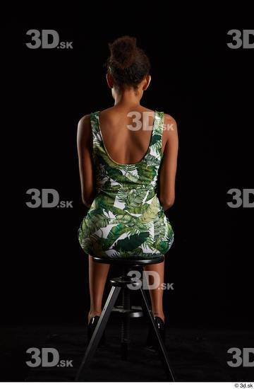 Woman Black Slim Female Studio Poses