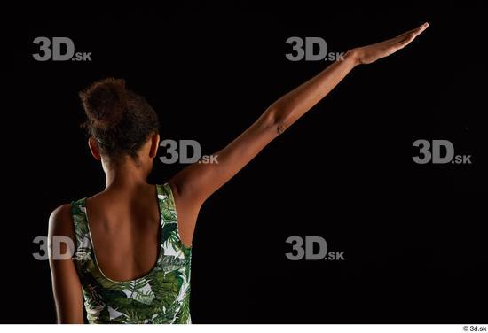 Woman Black Slim Female Studio Poses