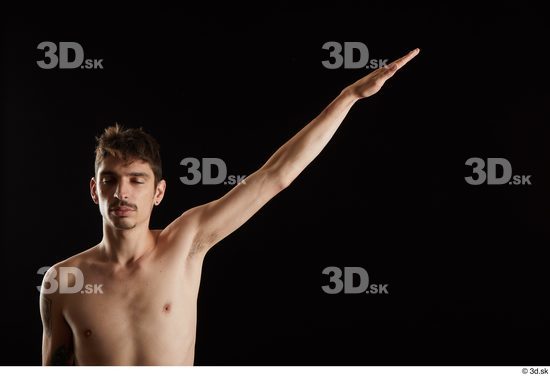 Man White Slim Male Studio Poses