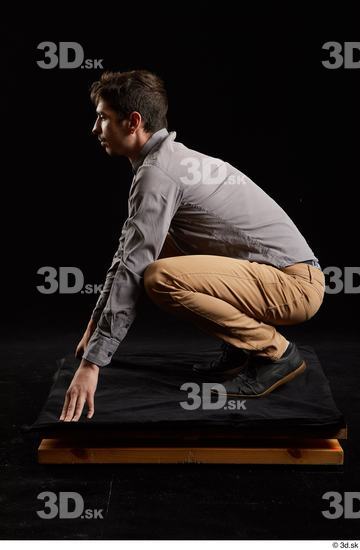 Man White Slim Male Studio Poses