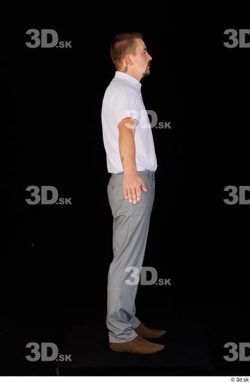 Whole Body Man Shoes Shirt Trousers Average Standing Studio photo references