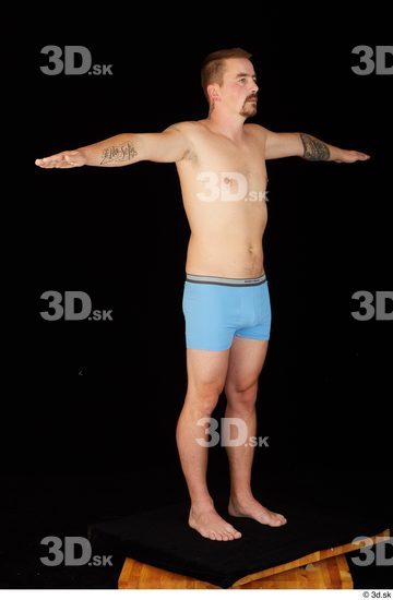 Whole Body Man Underwear Average Standing Studio photo references