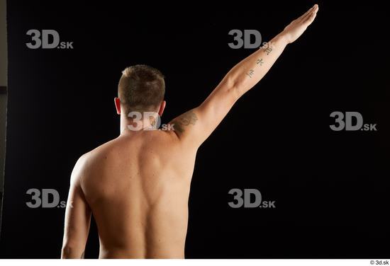 Arm Back Man White Nude Average Studio photo references