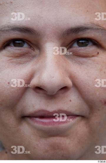 Nose Woman White Casual Chubby Street photo references