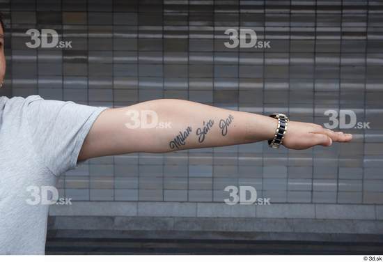 Arm Woman White Tattoo Casual Chubby Street photo references