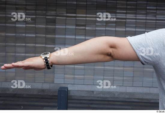 Arm Woman White Casual Chubby Street photo references