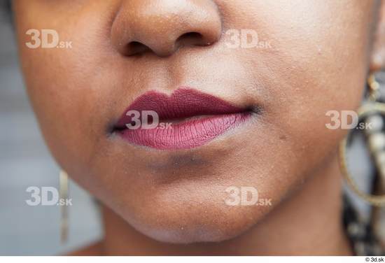 Mouth Woman Black Casual Chubby Street photo references