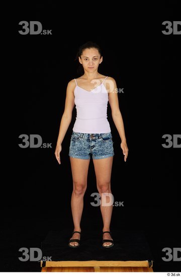 Woman White Slim Female Studio Poses