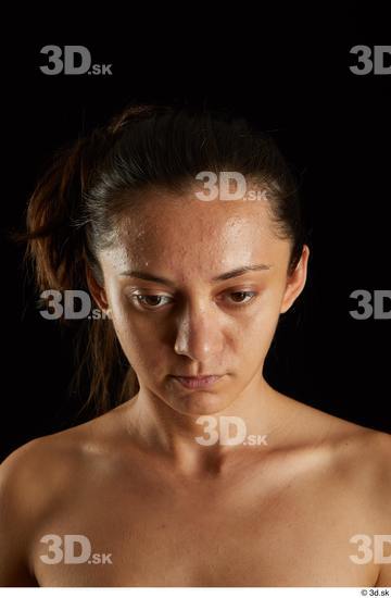 Woman White Slim Female Studio Poses