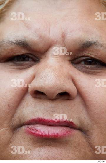 Nose Woman White Casual Overweight Street photo references