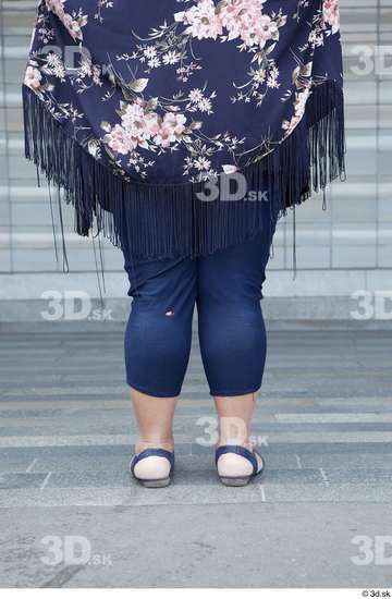 Leg Woman White Casual Overweight Street photo references