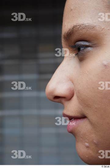 Nose Woman White Casual Average Street photo references