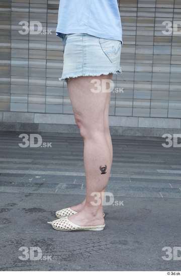 Leg Woman White Casual Average Street photo references