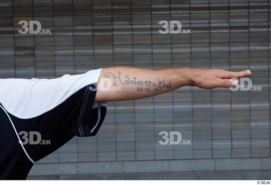 Arm Man White Tattoo Casual Average Street photo references