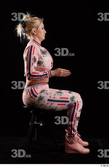 Woman White Chubby Female Studio Poses