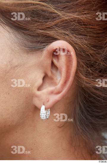 Ear Woman White Casual Average Street photo references