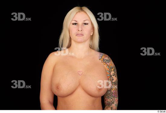 Woman White Chubby Female Studio Poses