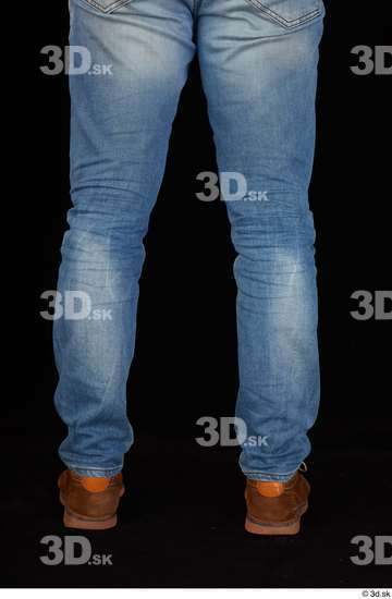 Calf Man White Casual Shoes Jeans Slim Studio photo references