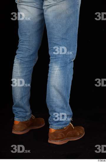 Calf Man White Casual Shoes Jeans Slim Studio photo references