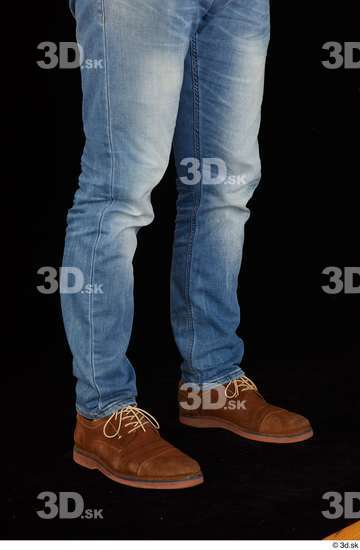 Calf Man White Casual Shoes Jeans Slim Studio photo references