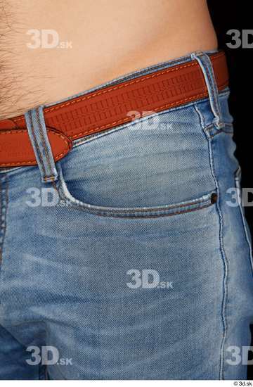 Hips Man White Casual Jeans Belt Slim Studio photo references