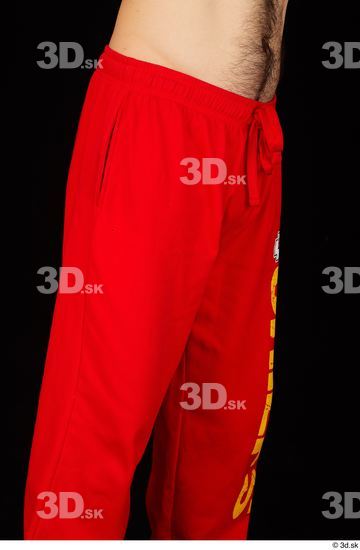 Thigh Hips Man White Sports Pants Slim Studio photo references