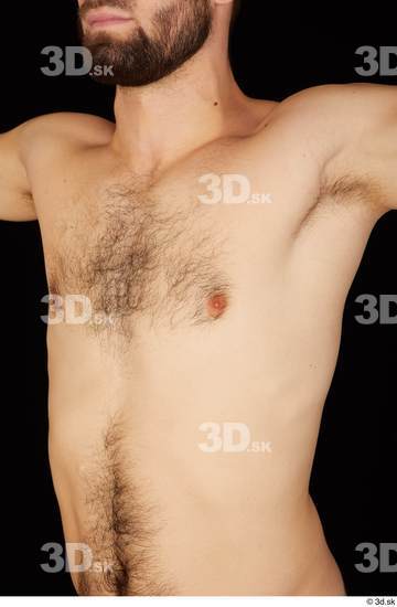 Chest Man White Hairy Nude Slim Studio photo references