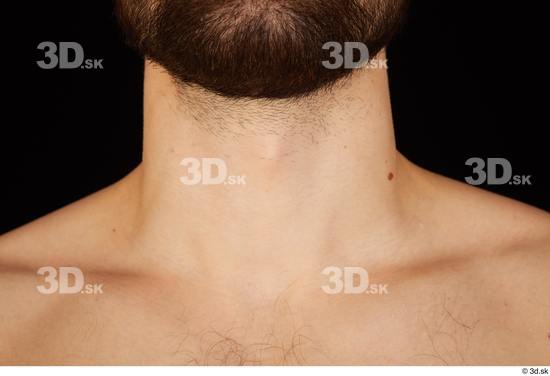 Neck Man White Nude Slim Studio photo references