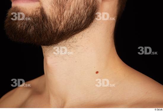 Neck Man White Nude Slim Studio photo references