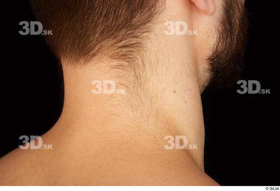 Neck Man White Nude Slim Studio photo references