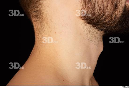 Neck Man White Nude Slim Studio photo references