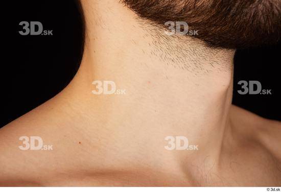 Neck Man White Nude Slim Studio photo references