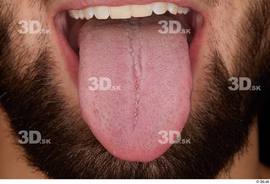 Tongue Man White Slim Studio photo references