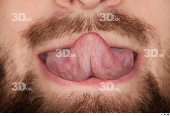 Tongue Man White Slim Studio photo references