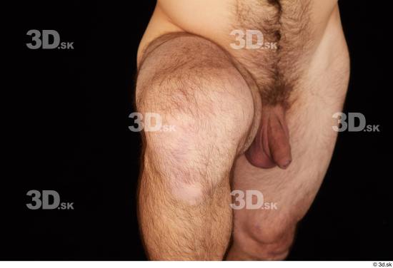 Knee Man White Nude Slim Studio photo references