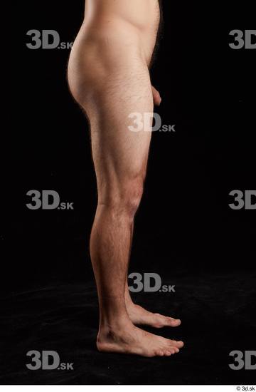 Leg Man White Nude Slim Bearded Studio photo references