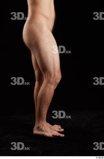 Leg Man White Nude Slim Bearded Studio photo references