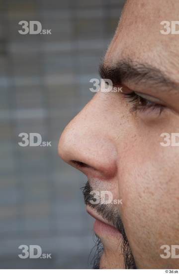 Nose Man White Casual Chubby Bearded Street photo references