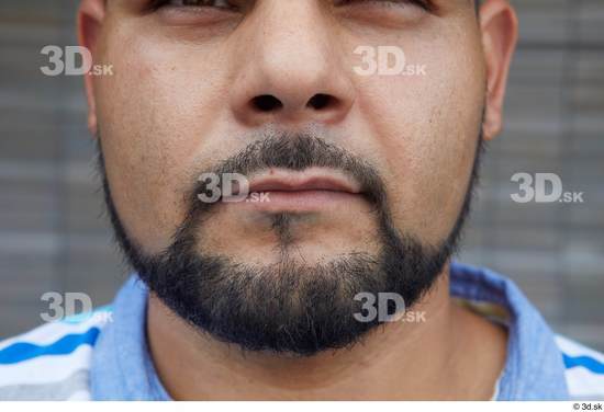 Mouth Man White Casual Chubby Bearded Street photo references