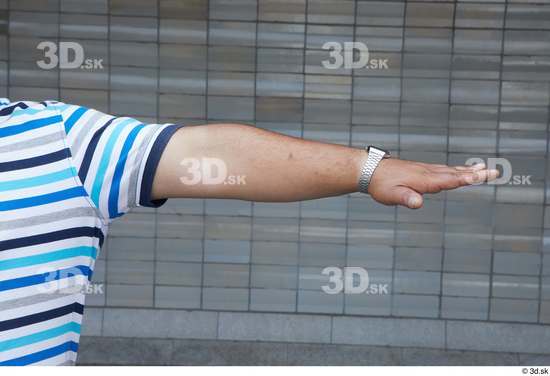 Arm Man White Casual Chubby Bearded Street photo references