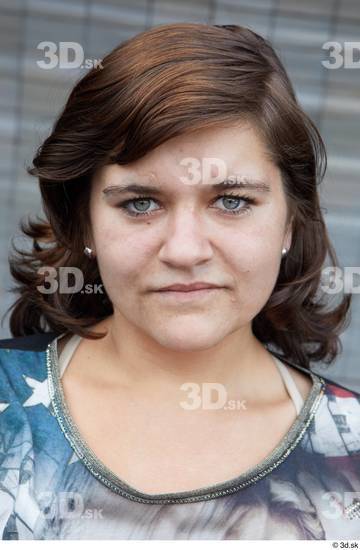 Head Woman White Casual Chubby Street photo references