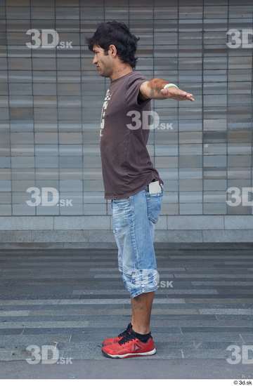 Whole Body Man T poses White Casual Slim Standing Street photo references