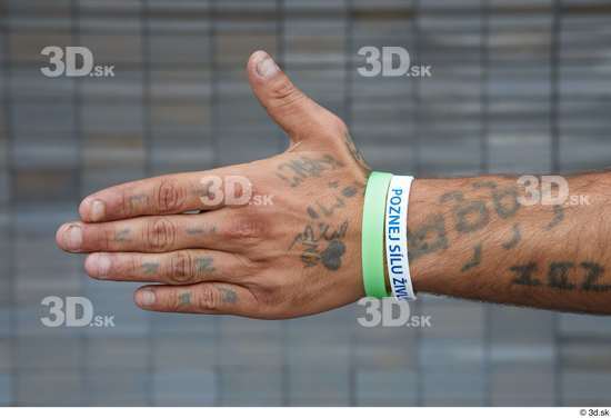 Hand Man White Tattoo Casual Slim Street photo references