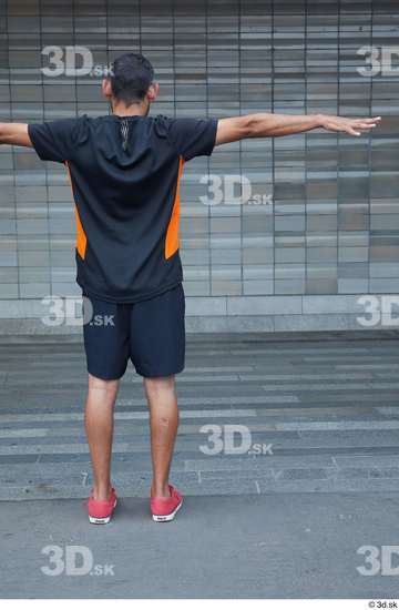 Whole Body Man T poses White Casual Slim Standing Street photo references