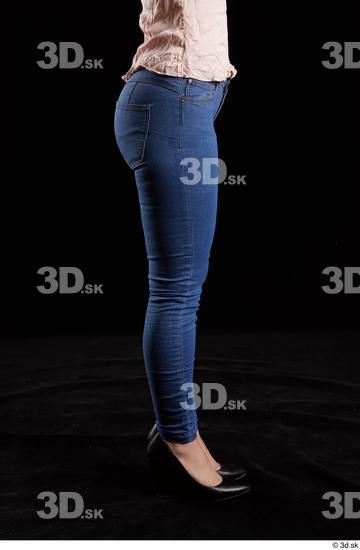 Leg Woman White Jeans Average Studio photo references