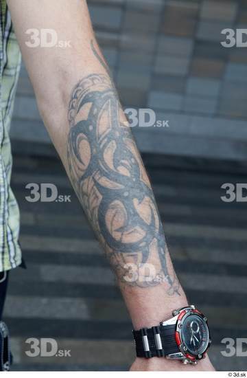 Arm Man White Tattoo Casual Slim Street photo references