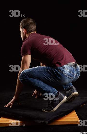 Man White Athletic Male Studio Poses