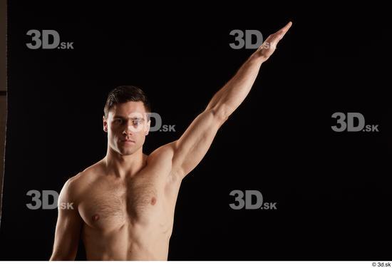 Man White Athletic Male Studio Poses